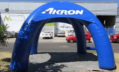 Domo inflable de 4 patas con logo · inflables publicitarios en Cúcuta y Colombia